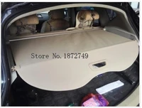 car rear trunk security shield cargo cover for nissan qashaqi 2012 2013 2014 2015 black beige auto accessories