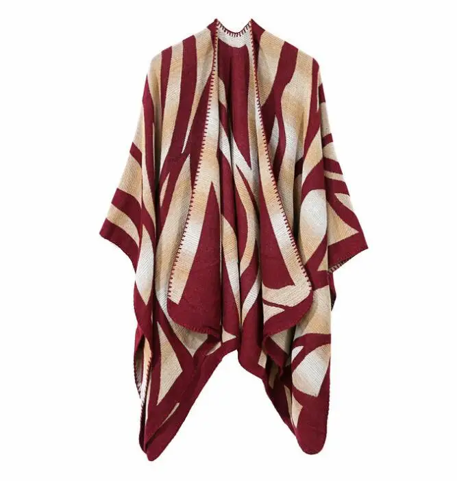 2018 женский осенне зимний вязаный кардиган с рисунком зебры пончо животным