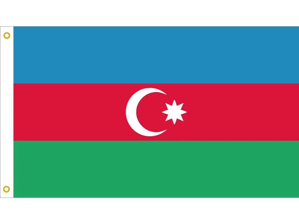 

Azerbaijan National Flag 3x5 Feet Banner Polyester Flag 90x150cm/60*90cm/40*60cm/15*21cm For World Cup Home Decoration Banner