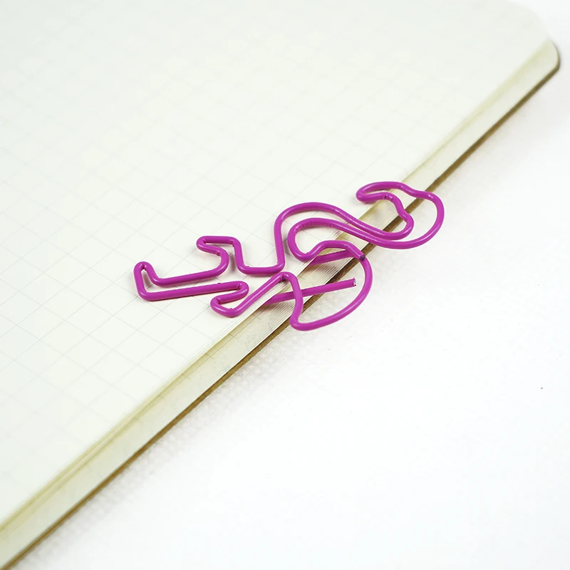

Free Shipping 10PCS/Lot Colored Metal Paper Clips Notes Letter Bookmarks Stationery Office Supplies