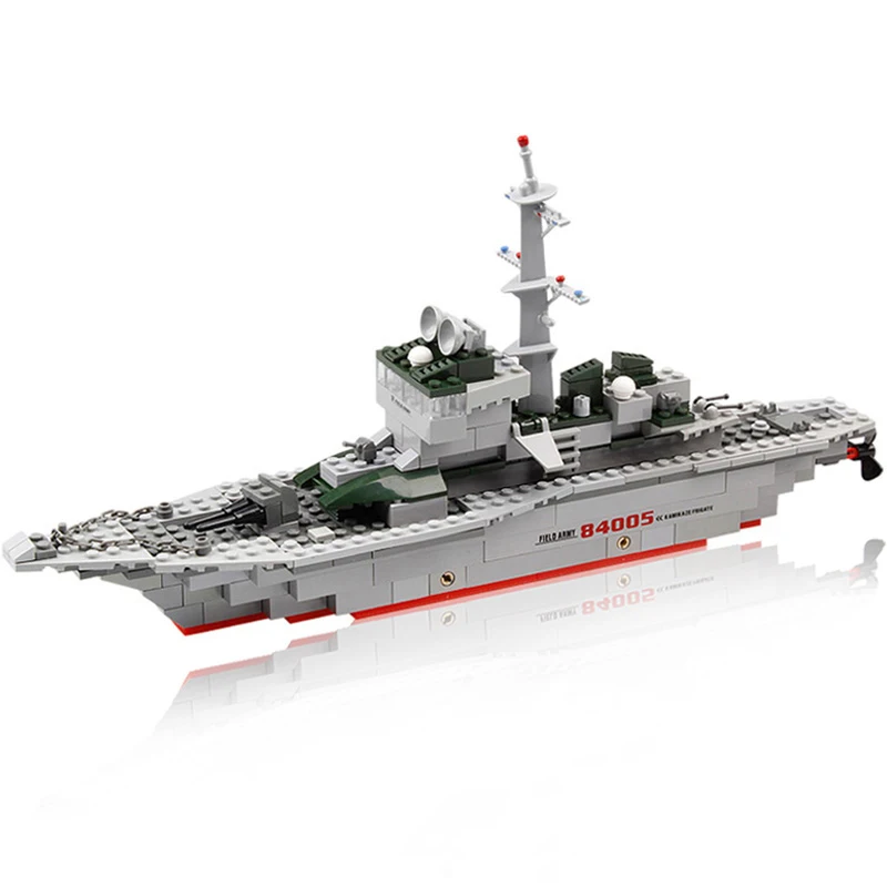 KAZI 84005 Cruiser Army Military Frigate Building Blocks War lege Navy Vessel Boat Bricks Toy For Kids Gift | Игрушки и хобби
