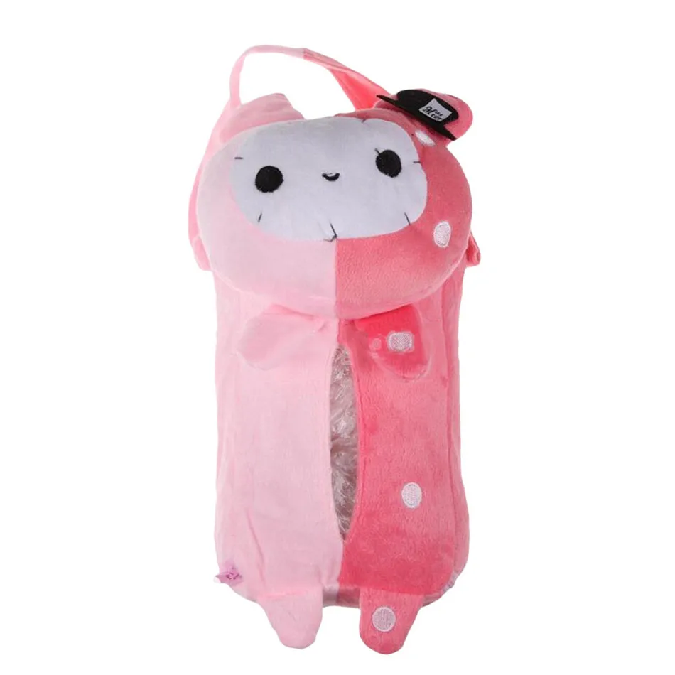 Rabbit Cute Animal Car Ornaments Hanging Accessories for Girls Tissue Box Back Napkin Paper Towel Box Covers Case 4 Colors - Название цвета: Rabbit