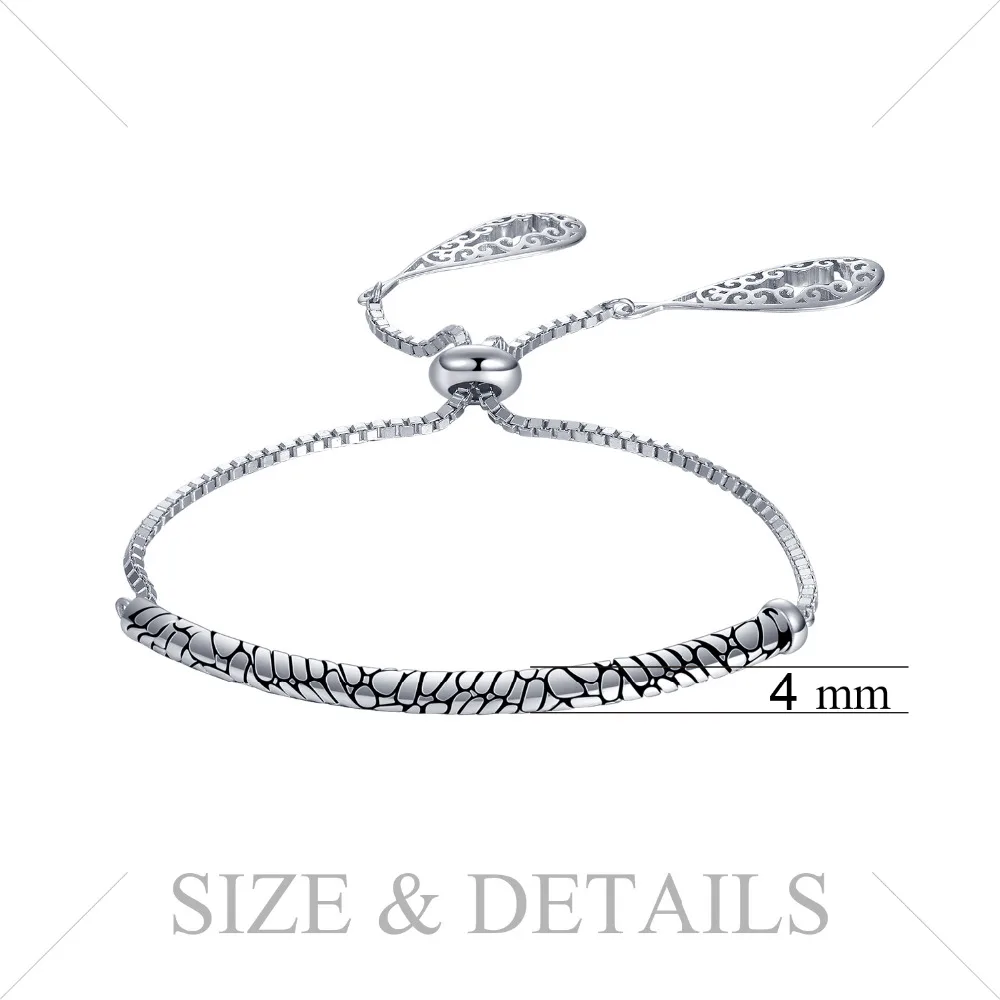 JewelryPalace благоприятный облако гравировкой черной эмалью Коббл камень дорожки 925
