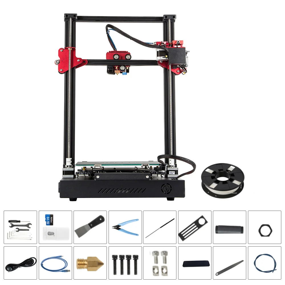 CREALITY 3D CR-10S Pro Автоматическое выравнивание Сенсор принтер 4,3 дюймов сенсорный экран ЖК-дисплей возобновить печать нити обнаружение с функцией MeanWell Мощность