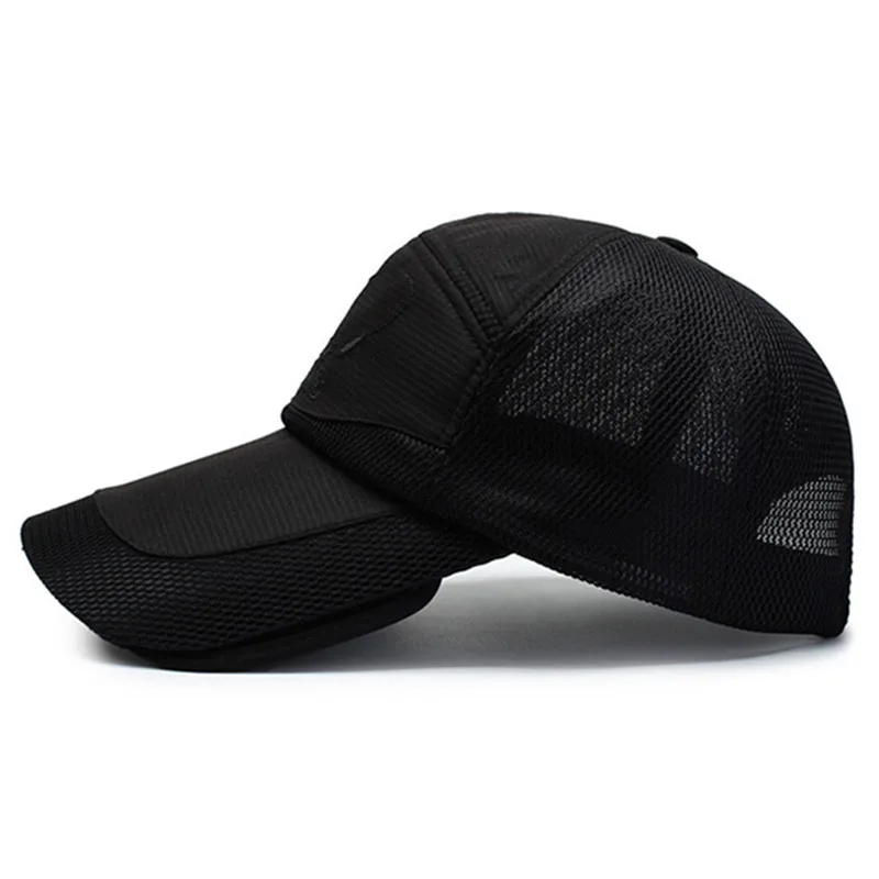 SILOQIN Snapback кепки для мужчин сетки дышащие бейсболки женщин's хвост сетчатая шапка Новинка выдвижной козырек большой шапки