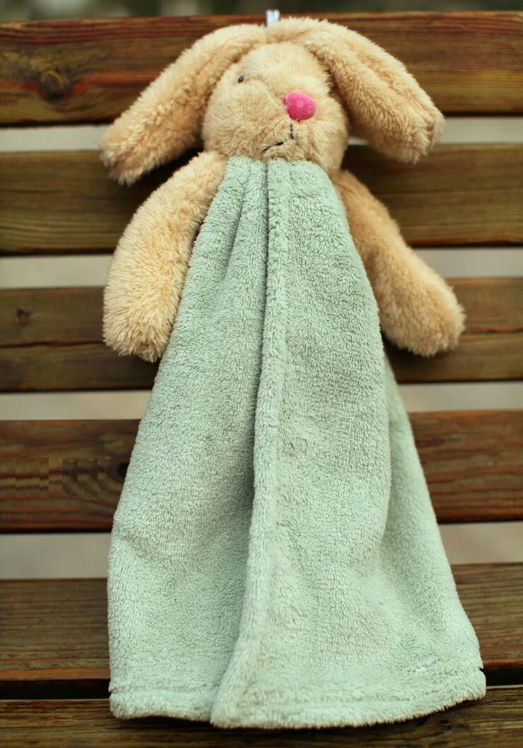 Милое полотенце для рук кролика мягкое Коралловое бархатное детское мультяшное