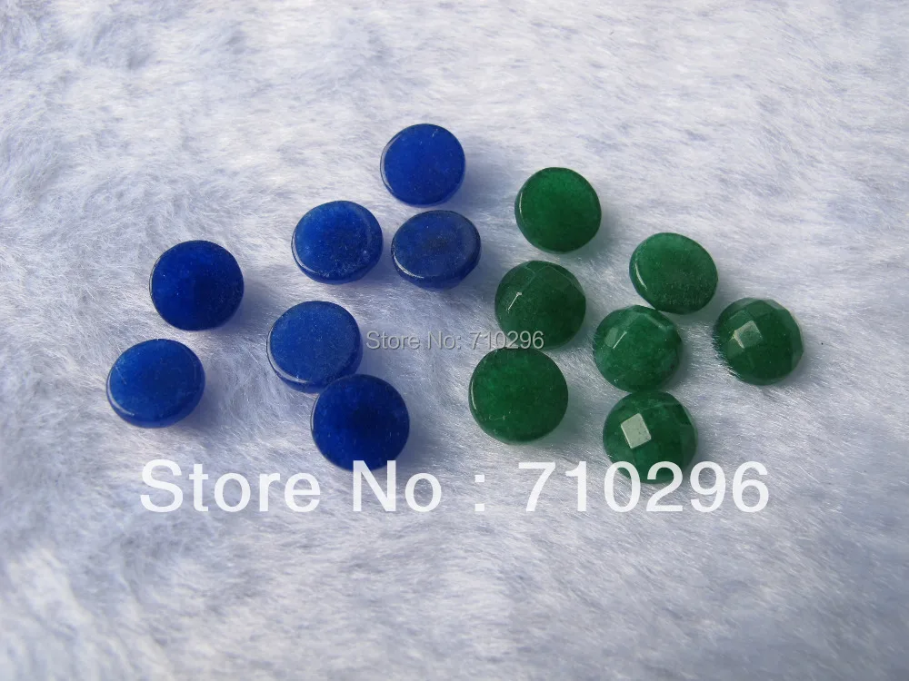 

Wholesale lot Green jade Red Jade Bead Cabochon 8mm facet Round gem stone cabochon fit jewelry ring necklace DIY 10pcs/lot