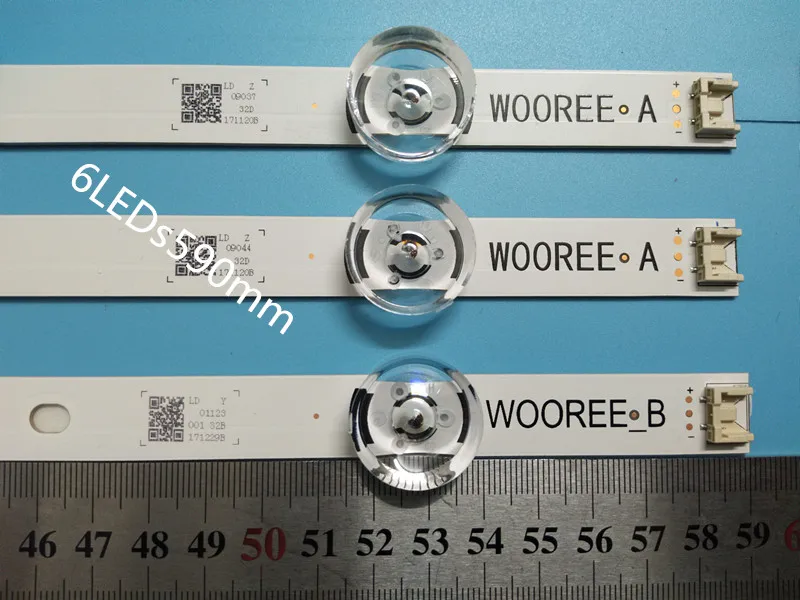 New Original Kit 3 PCS 6LED 590mm LED backlight strip for LG 32LB580 32LB562V 32LB650V 6916L-1841A 6916L-1842A DRT3.032&quot_A B |