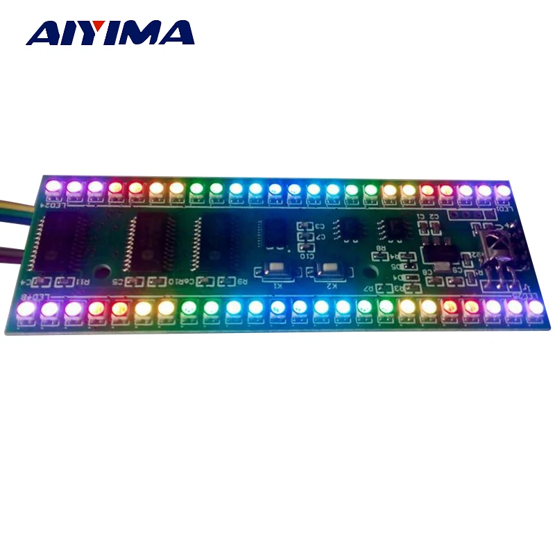 AIYIMA 5 в RGB светодиодный индикатор уровня звука VU Meter двухканальный 24 MP3 ПК динамик