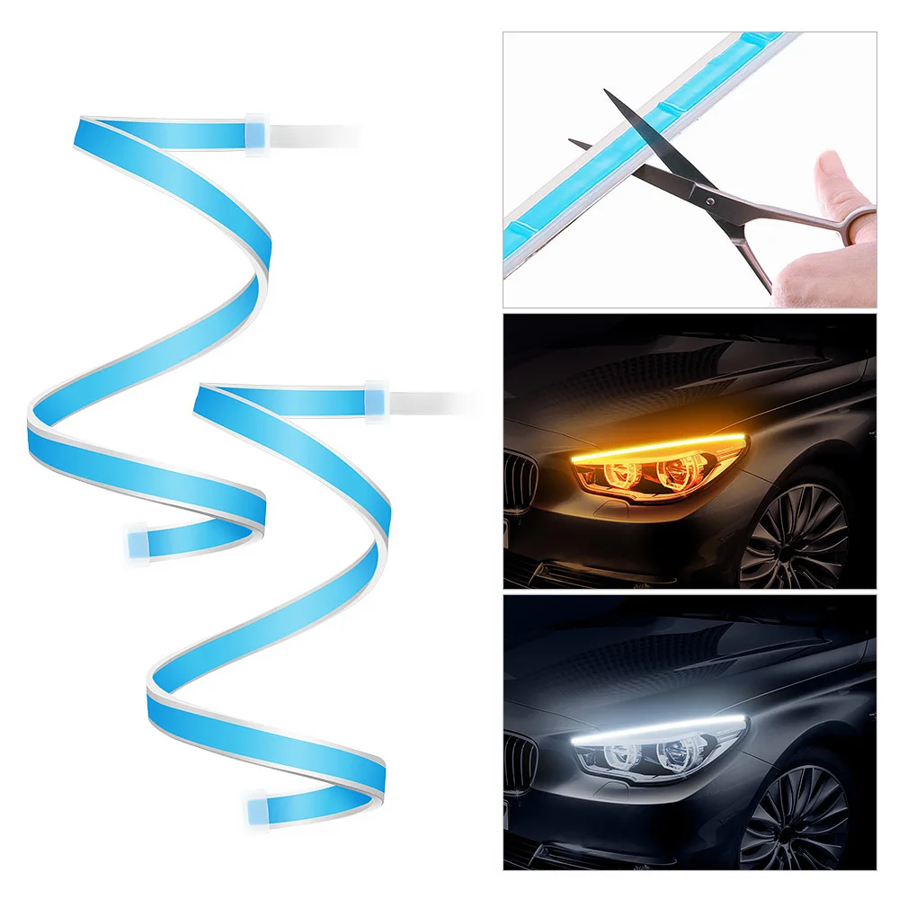 2 шт. динамический DRL 30 45 60 см Универсальный Автомобильный светодиодный Дневной