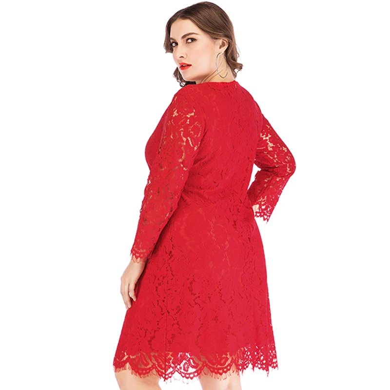 WHZHM белое платье большого размера 3XL 4XL с длинным рукавом женское Vestido Vadim Сетчатое