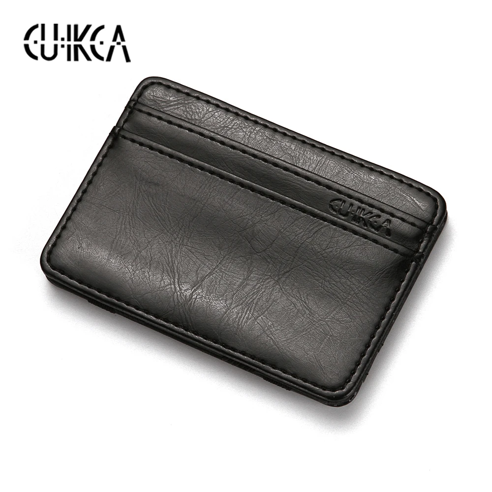 CUIKCA, Корейская версия, унисекс, волшебный кошелек, зажим для денег, тонкий кошелек, кошелек, Carteira, женский, мужской, Ретро стиль, кожаный кошелек, футляры для кредитных карт