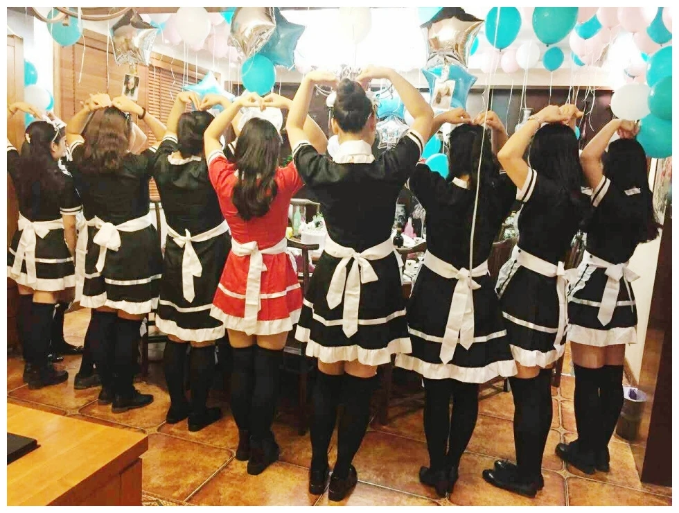 Японское аниме, K-ON, костюмы для косплея, игра, анимация, одежда, черный, красный, фиолетовый, синий, зеленый, Униформа горничной, одежда для косплея