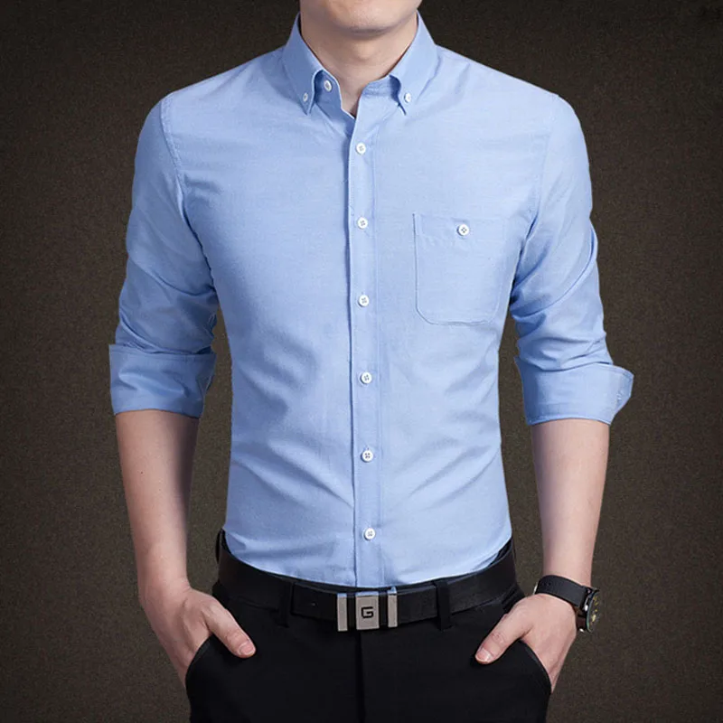 Мужские деловые рубашки с длинным рукавом осень 2017 новые модные дизайнерские