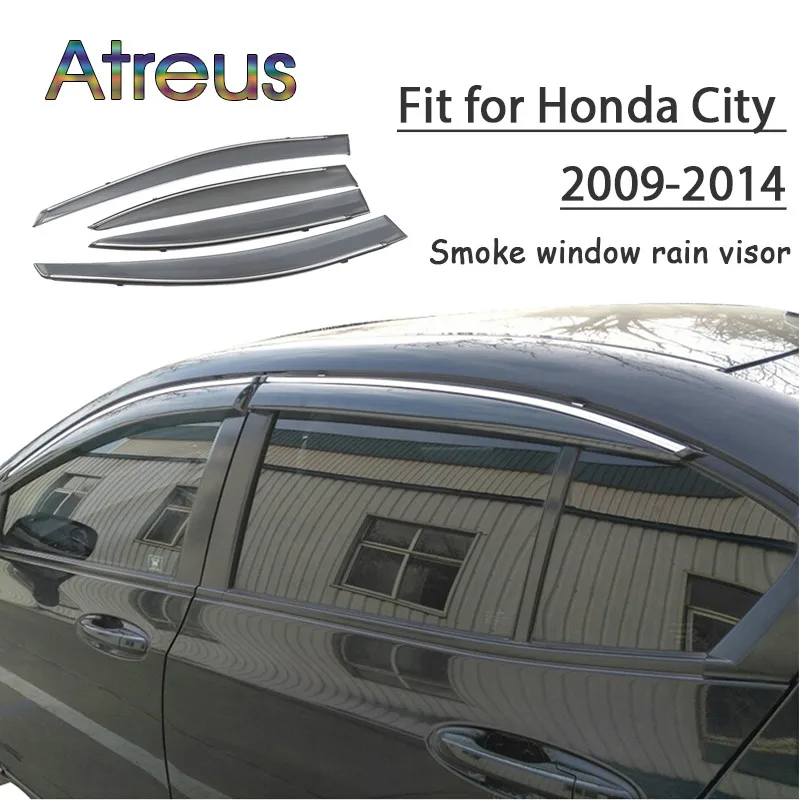 Atreus 1 комплект ABS для 2018 2017 2016 2015 2014-2009 Honda City аксессуары Автомобильные дефлекторы