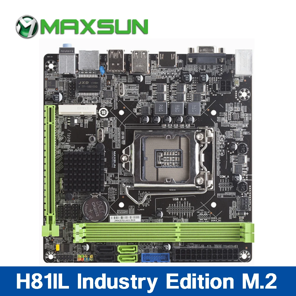 MAXSUN H81IL промышленности издание M.2 материнская плата DVI + HDMI двойной канал DDR3 2 * SATA3.0