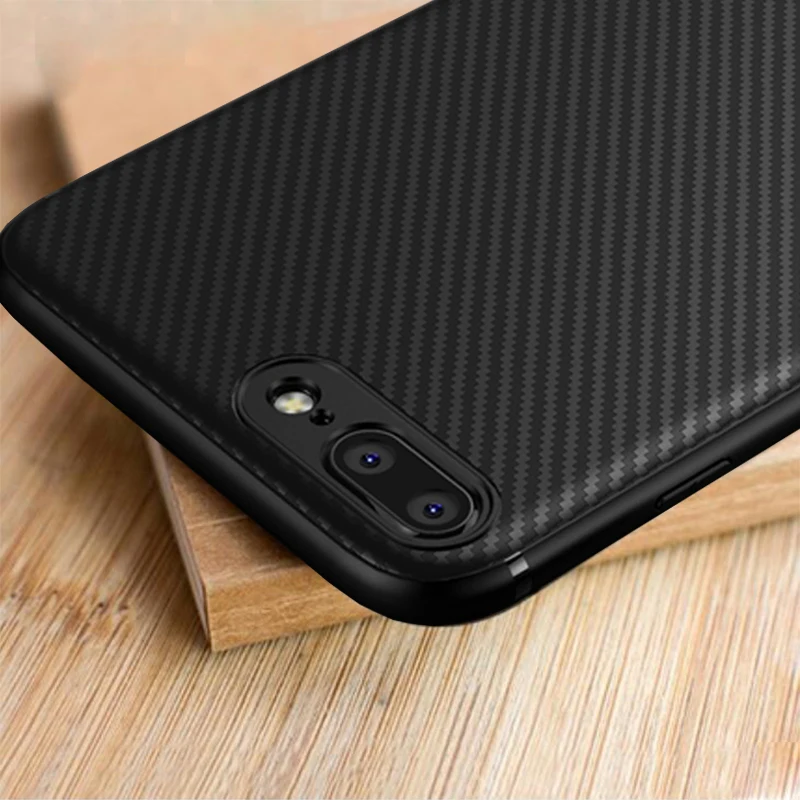 Чехол из углеродного волокна для iphone Xs Max 7 8 Plus 5 5S SE Мягкий Роскошный чехол 6 6s XR X