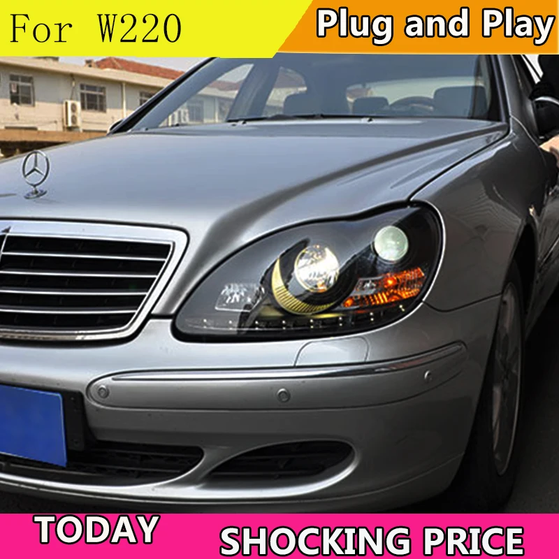 Doxa стайлинга автомобилей светодиодный налобный фонарь для Mercedes Benz GLK W208 C63 C200 C230