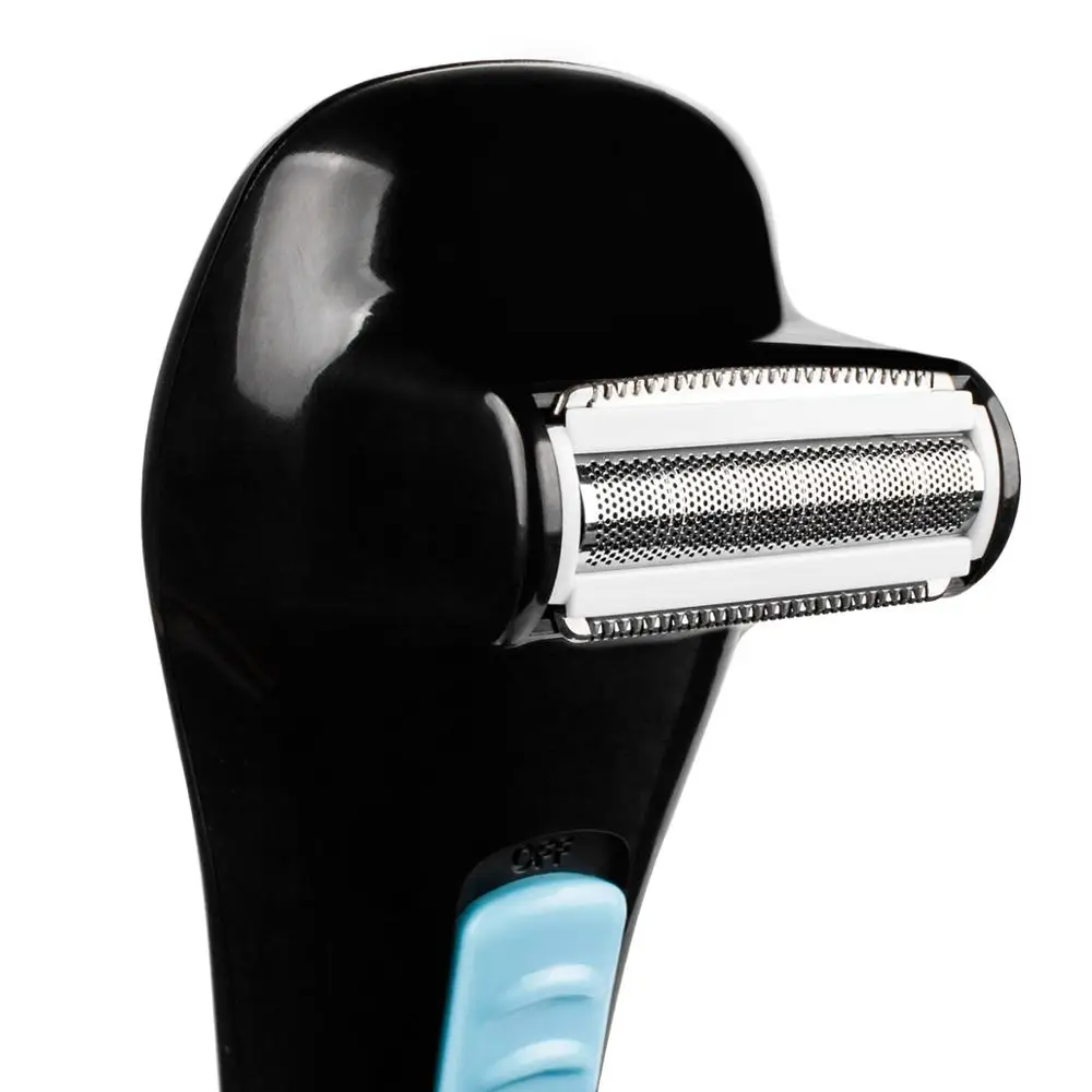 Бритва QSHAVE Do-It-Yourself на батарейках AA для удаления волос на спине, 1 Бритва и 2 сменных лезвия