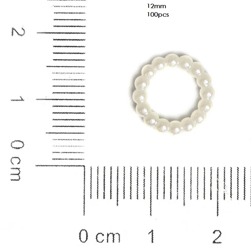 12mm Высокое качество, разные размеры/формы, 100 шт, имитирующие пластиковые ABS жемчужные бусины в форме сердца, для рукоделия, ювелирных изделий и рукоделия - Цвет: 12mm