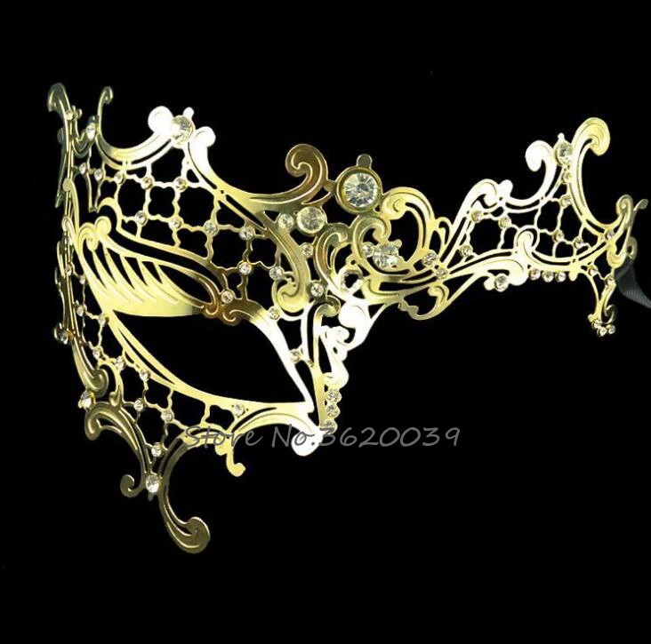 Металлическая Бриллиантовая монокулярная железная маска Венеция костюм на