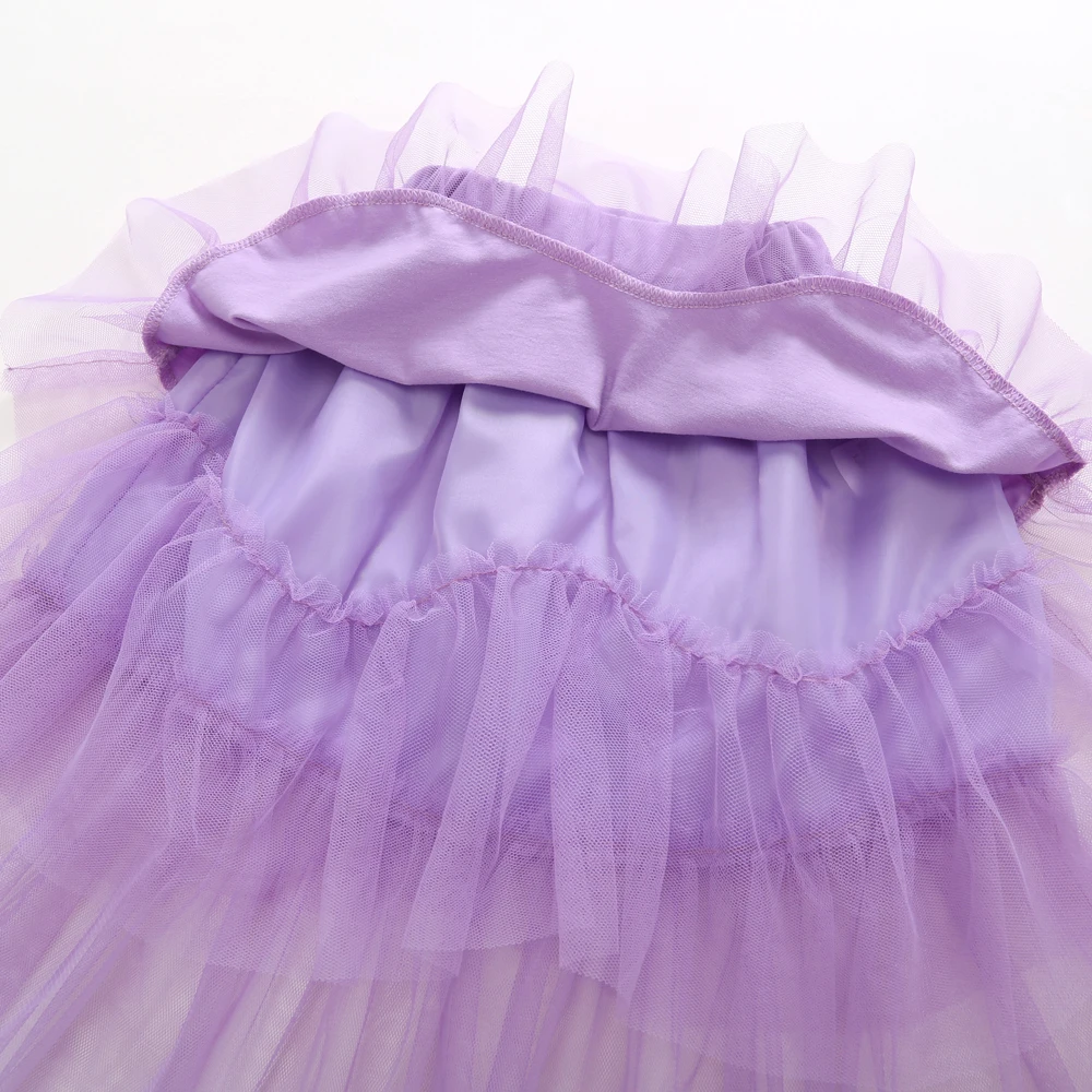 Новинка 2019 детская одежда для девочек милая газовая Короткая юбка летняя