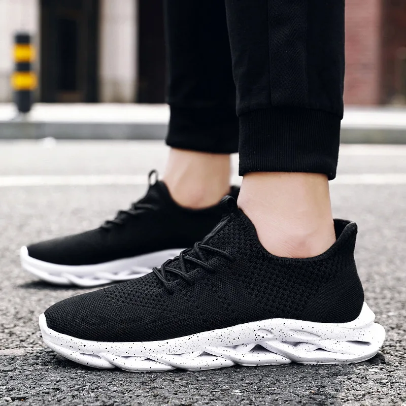 Сетчатая дышащая мужская обувь на платформе Женские туфли танкетке Удобные и