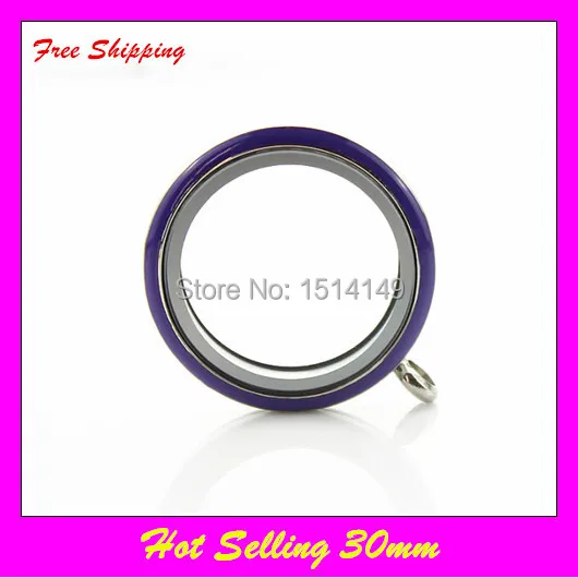 

Hot Selling 316l stainless steel floating locket purple enamel screw floating charm lockets with glass