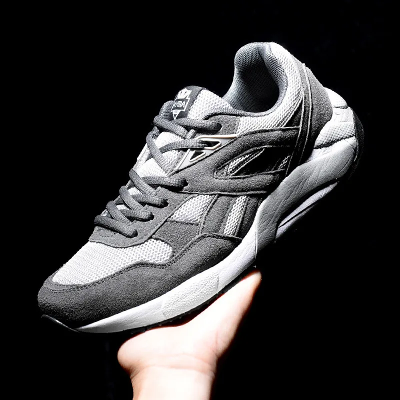 Mens casual comfortable spring fashion mesh and genuine leather sapato masculino social platform outside shoes free shipping | Обувь