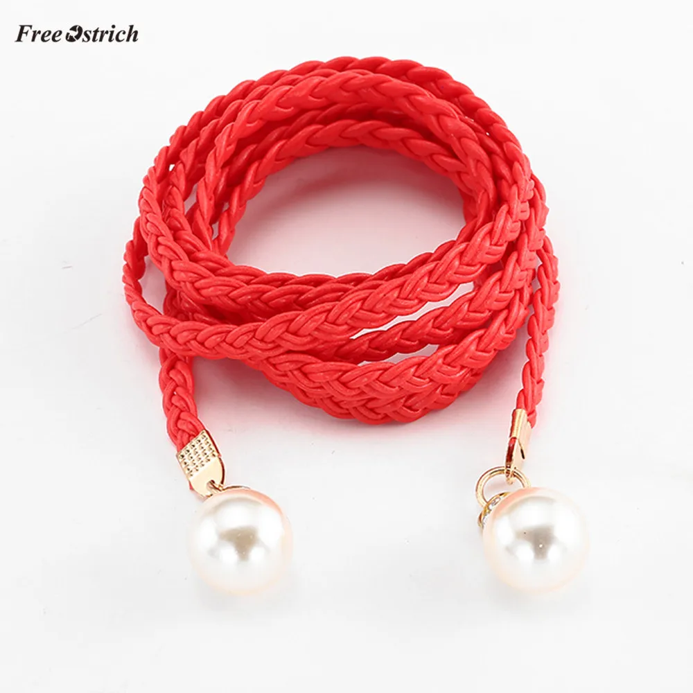 Бесплатный ремень в стиле страуса для женщин плетеный пояс из пеньковой веревки