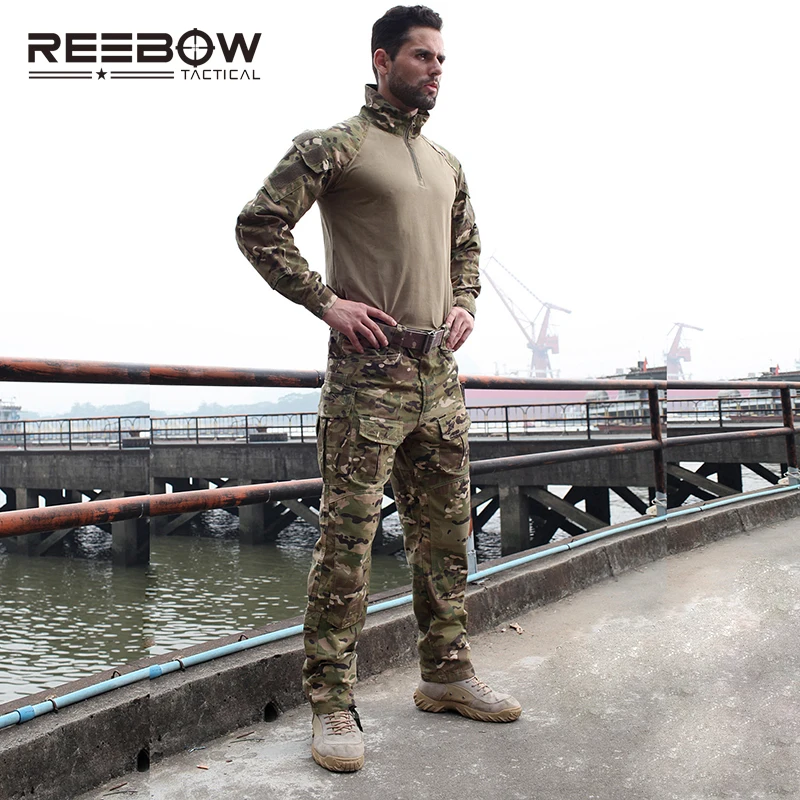 Тактическая Военная Униформа REEBOW армейская боевая рубашка мультикам форма