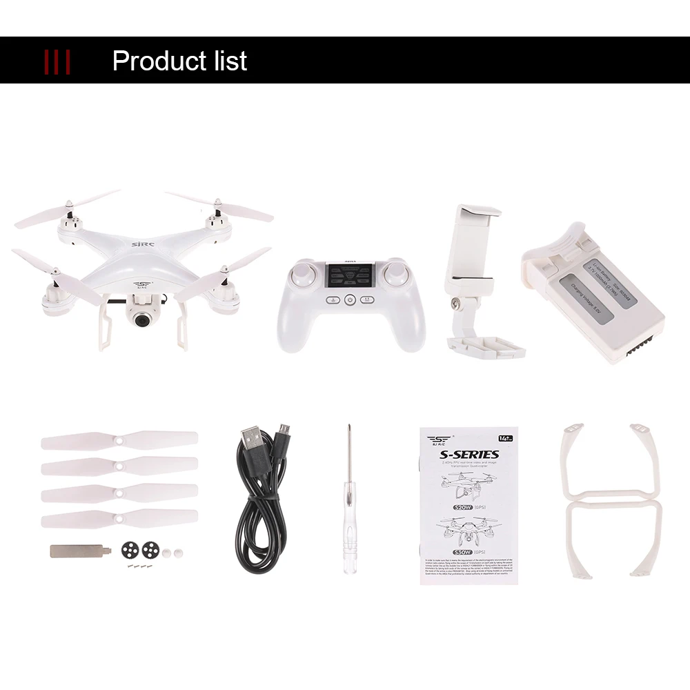 S20W1080P(GPS) 720P 1080P HD регулируемая камера Дрон широкий угол RTF двойной FPV селфи GPS