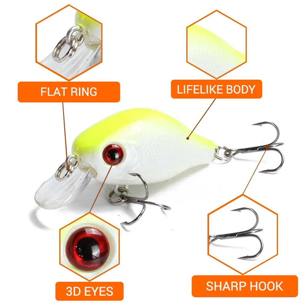 Vicense Crankbait рыболовные приманки 5 см 7 6 г искусственная блесна Topwater Isca жесткая