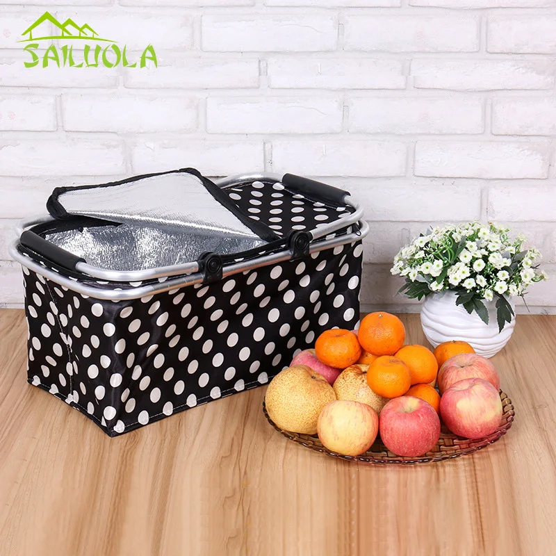 1 шт. складная корзина для пикника 46 х28х24 см|baskets for gift baskets|basket productsbasket bag |