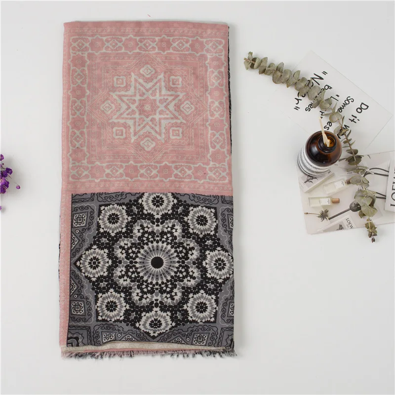 Новинка 2019 женский модный осенний шарф из вискозы с геометрическим узором шали