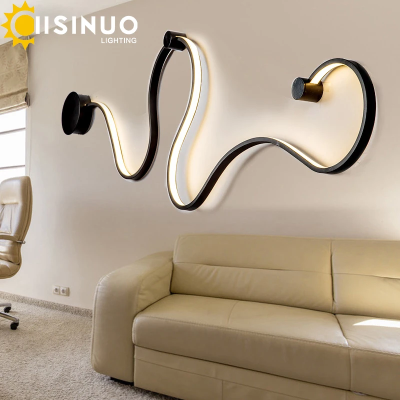 

Postmodern Minimalist Aluminum led wall light bedroom bedside decoration Sconce Lighting AC85-265V Plafonnier Fixture Lamp Techo