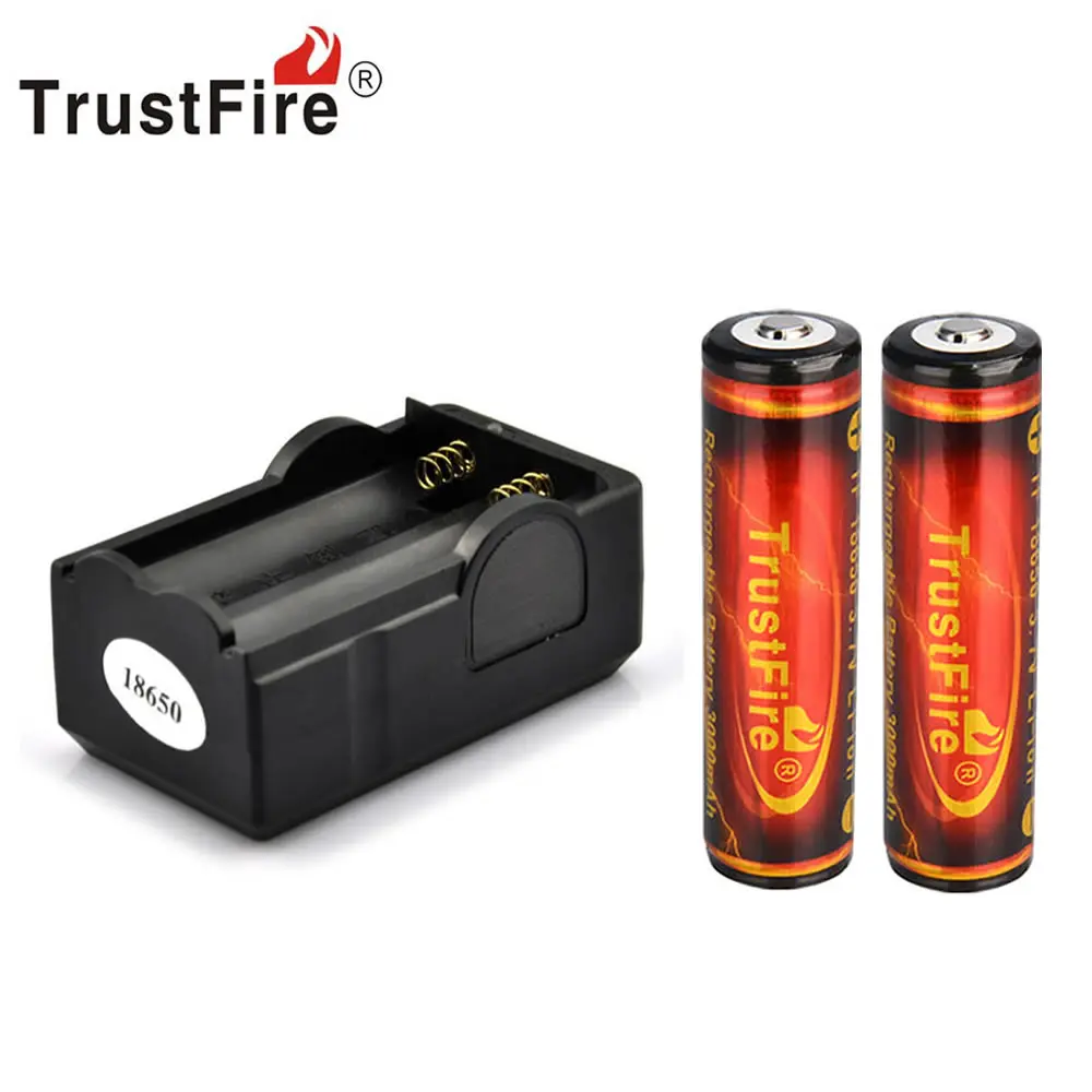18650 зарядное устройство + 2 шт TrustFire Подлинная полная емкость 3000mAh Li lon