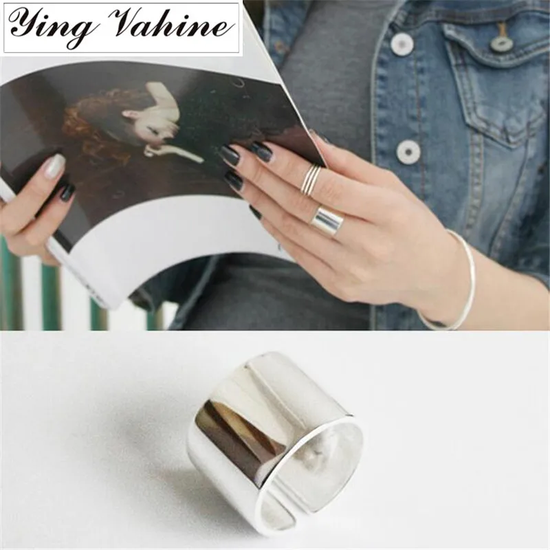 Ying Vahine 100% 925 пробы знаменитостей серебряные ювелирные изделия широкие