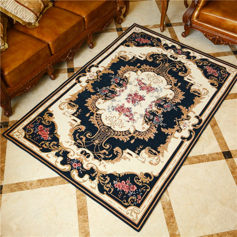 

European Style Flowers Large Carpet Bedroom Living Room Household Floor Mat 140CM 200CM