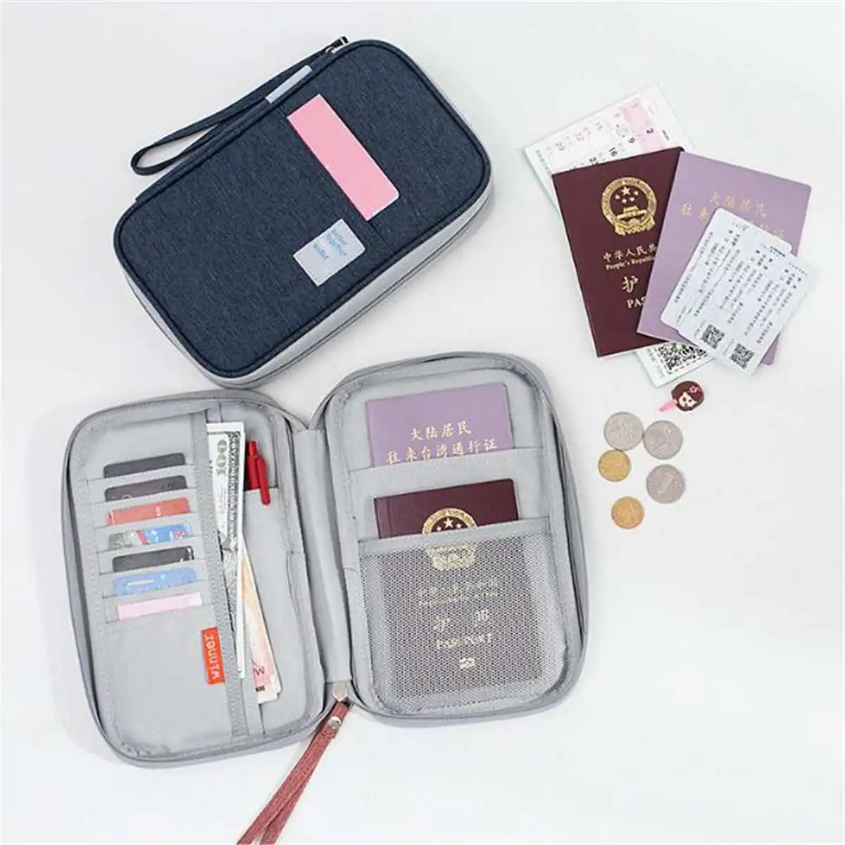 RFID Blocking Passport Holder Waterproof Travel Wallet Credit Card Wallets Organizer Travel Accessories Document Bag Cardholder