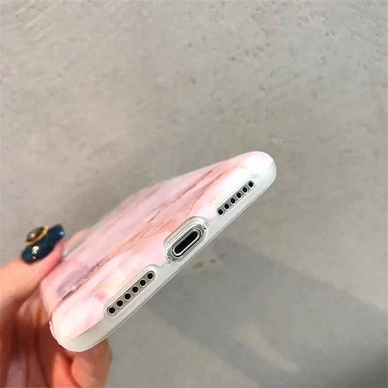 Милый мраморный роскошный ТПУ Телефон чехол для iPhone 6 7 8 Plus X XS 7Plus 6s XR Max Чехлы Capinha |