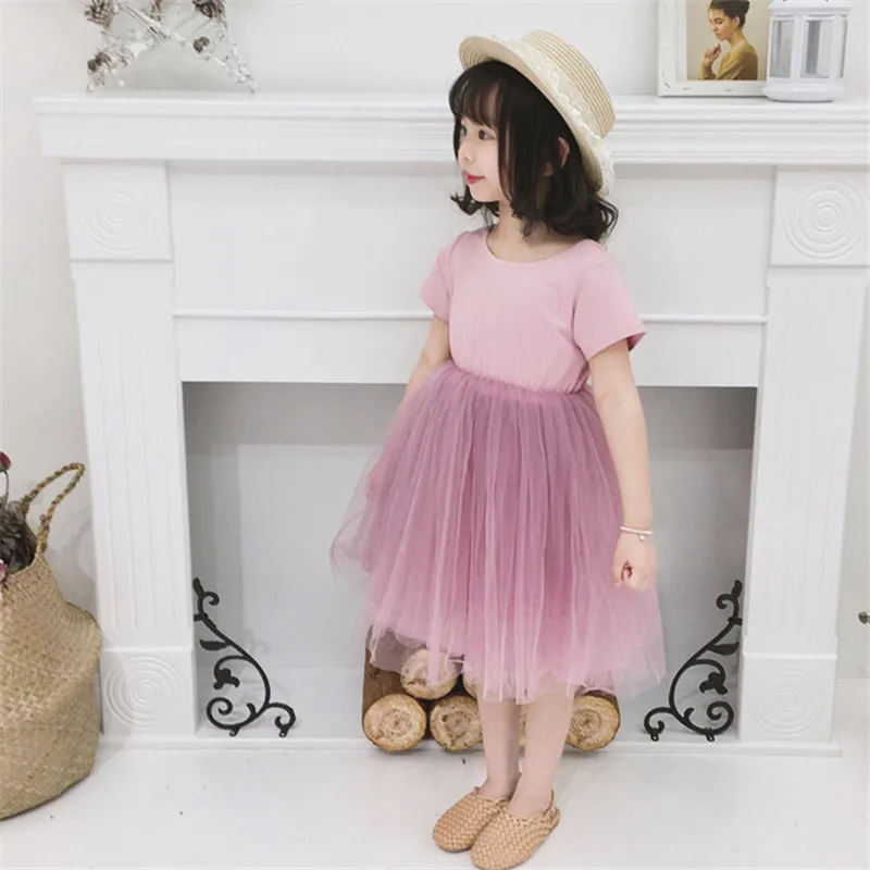 Детское платье для девочек Новинка летние хлопковые фатиновые платья-пачки