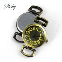 shsby diy personality ancient bronze watch header black numerals circle watch table core watchband watch accessories wholesale