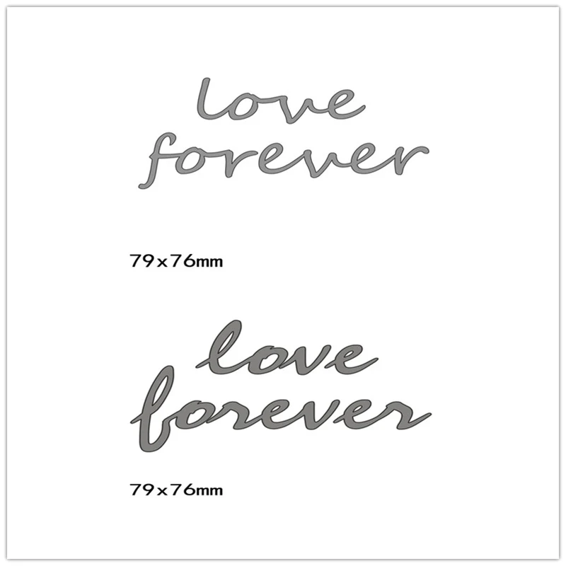 Love Forever английские слова металлические штампы для DIY альбома скрапбукинга