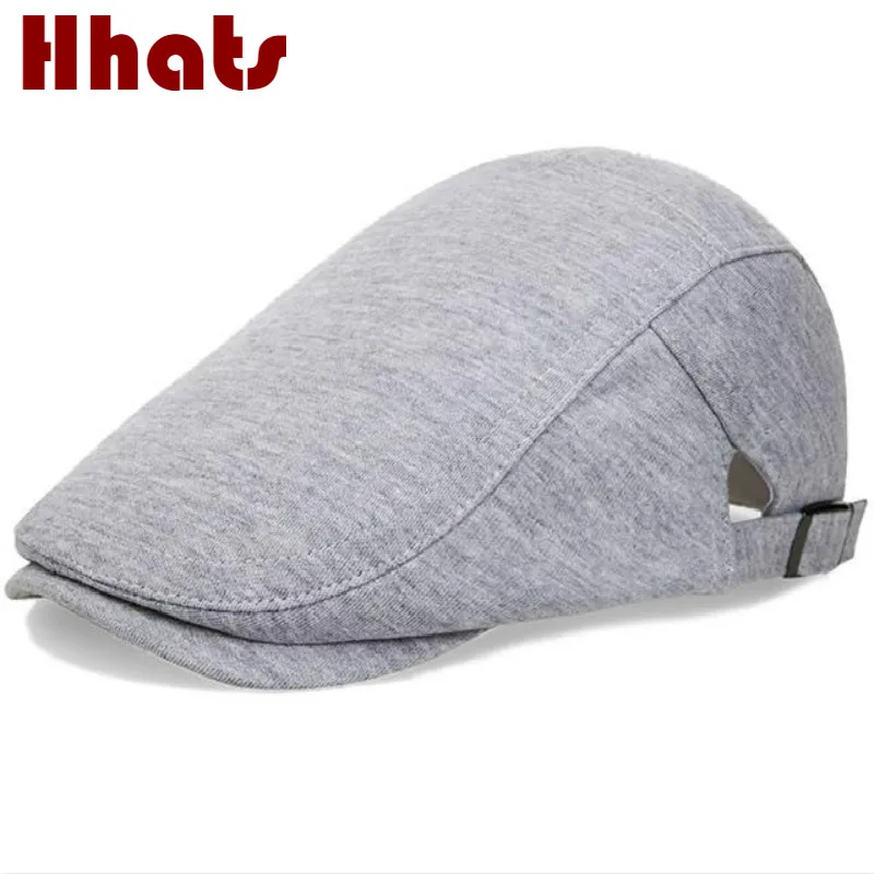 

solid cotton beret hat women men spring winter flat cap adjustable newsboy hat cap outdoor sun duckbill bones