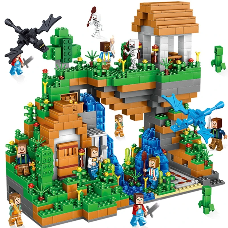 Qulong 0507 957 шт скрытые водопады совместимы mycraft City Buidling блоки Развивающие игрушки