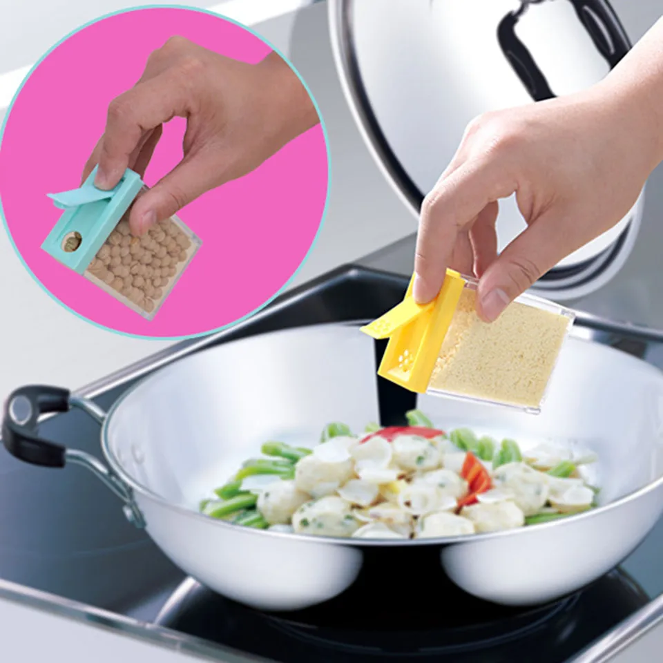 Кухонная мельница для соли и перца, Набор банок для специй, коробка для приправ, PP солонка, пластиковый органайзер, контейнер для специй, подарки на свадьбу