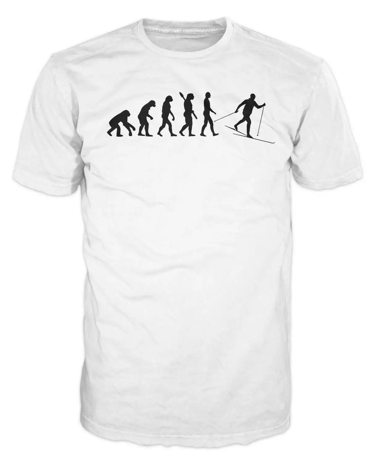 1 Беговые лыжи Evolution скандинавские лыжные биатлонные Забавные футболки Новые повседневные мужские Креативные мужские футболки с коротким рукавом - Цвет: 1
