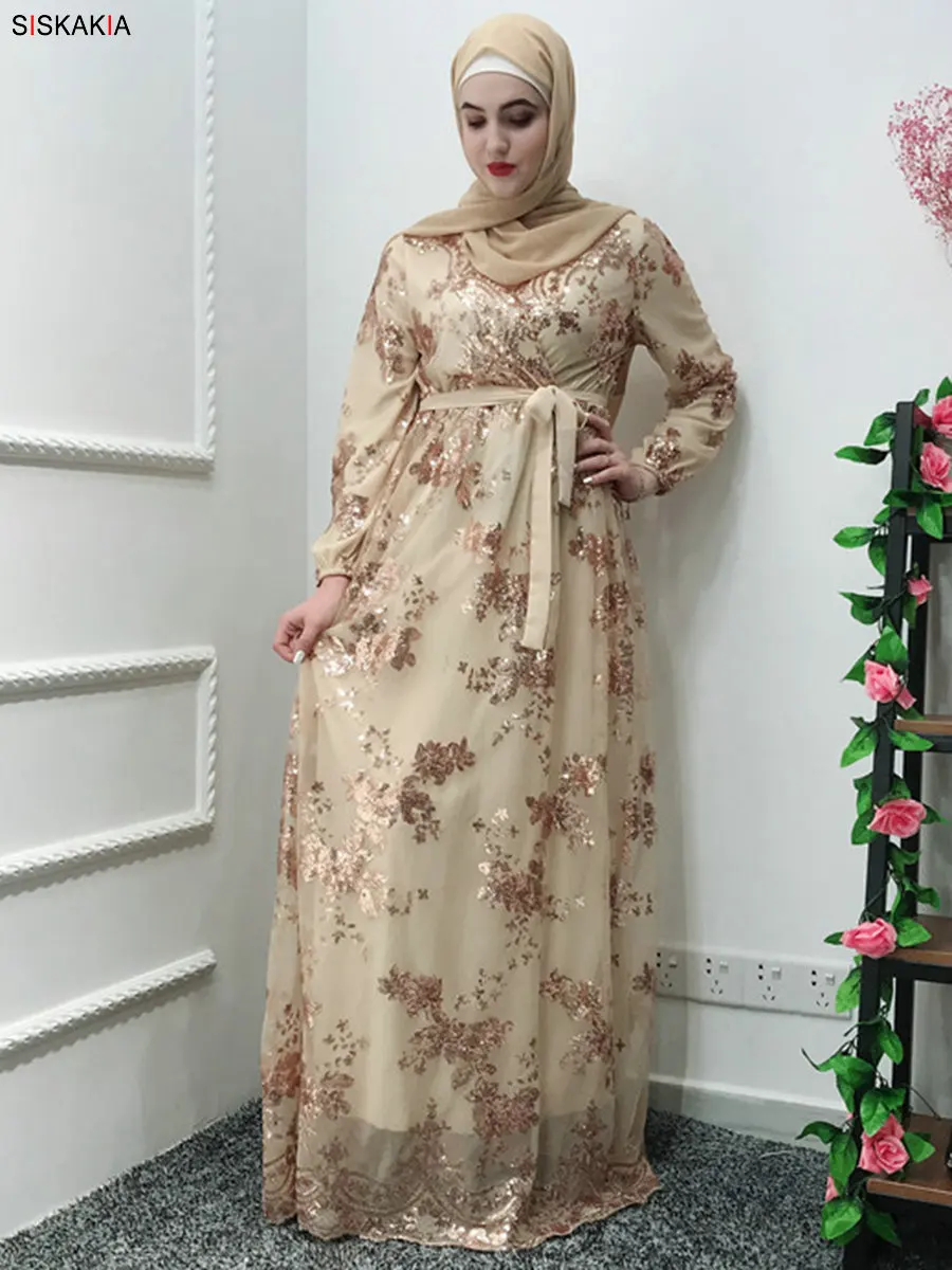 Модная мусульманская абайя платье металлический цвет высокого класса Кружева Горячая печать Дубай халат арабский ислам элегантное вечернее платье осень