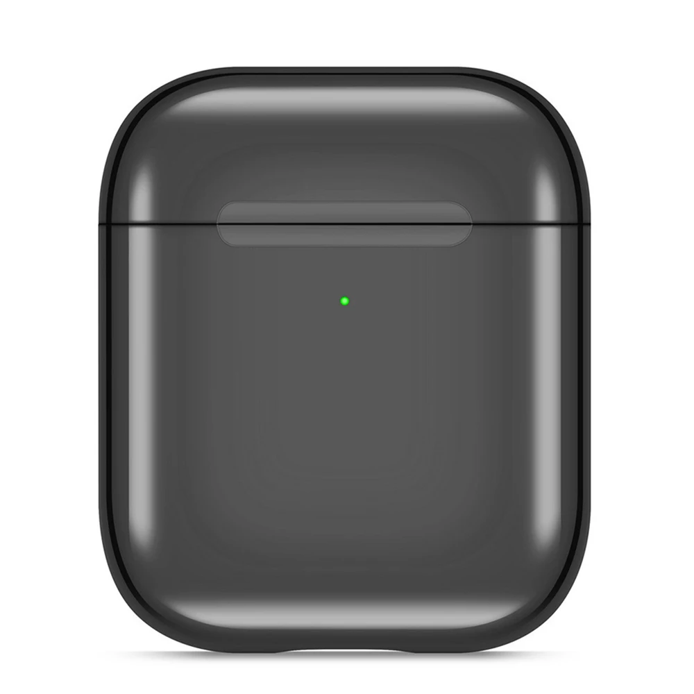 Черный Анти-потерянная коробка AirPods чехол ТПУ Bluetooth беспроводной Чехол для наушников Защитный чехол для Apple Airpods зарядная коробка - Цвет: Черный